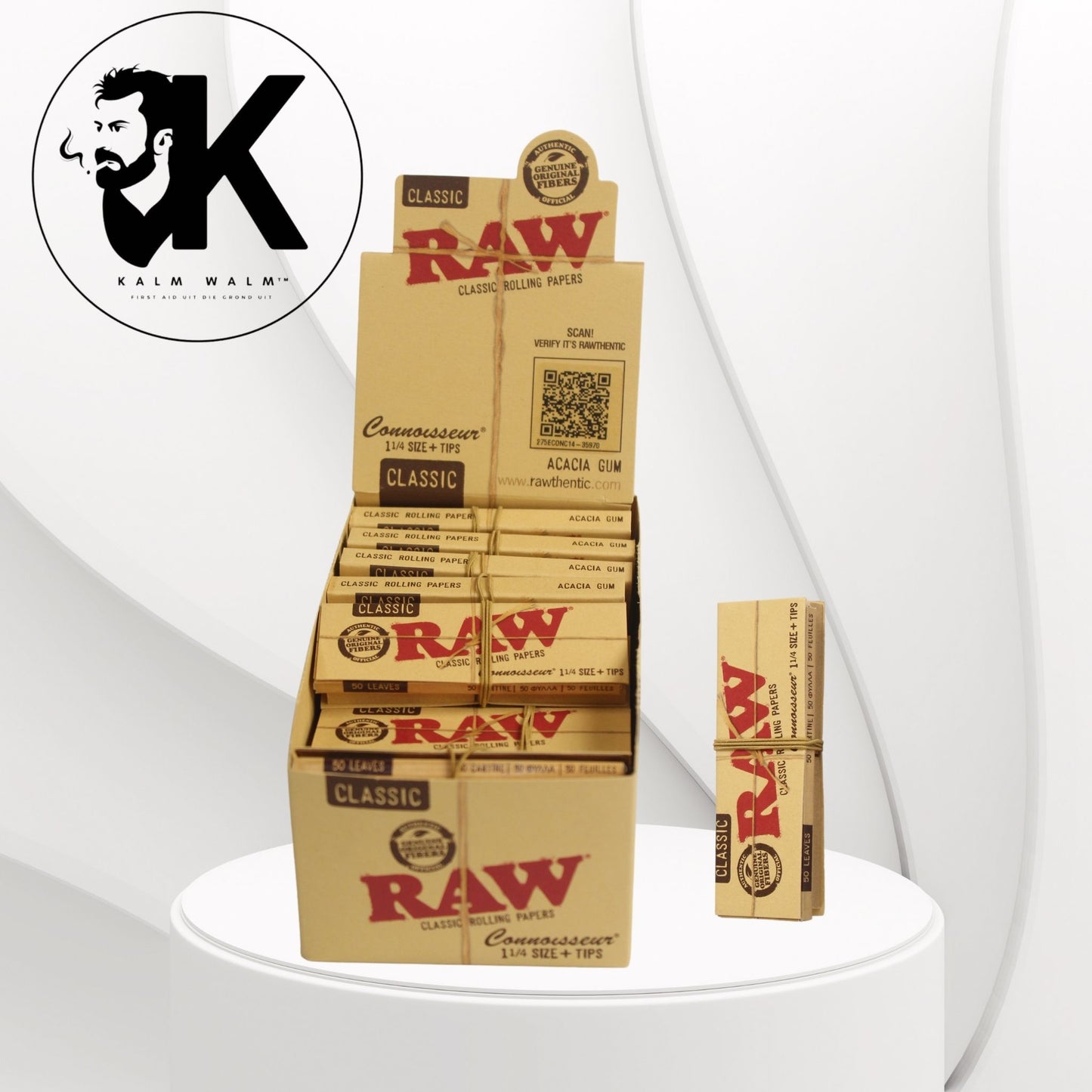 Kalm Walm Raw Rolling Paper & Tips - 1 1/4